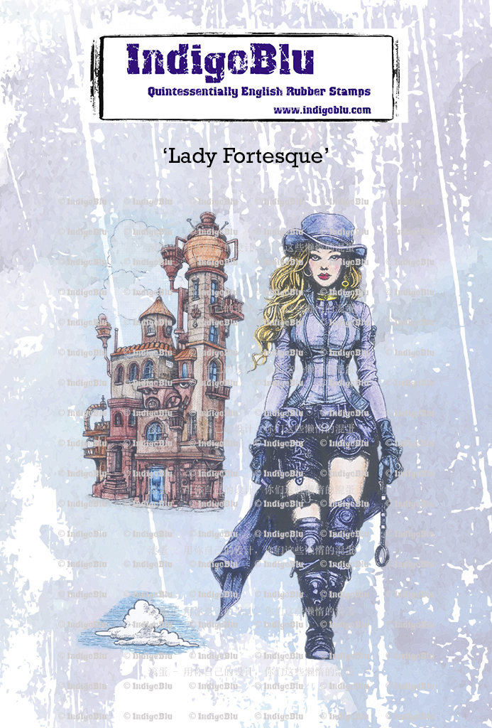 Lady Fortescue A6 Red Rubber Stamp